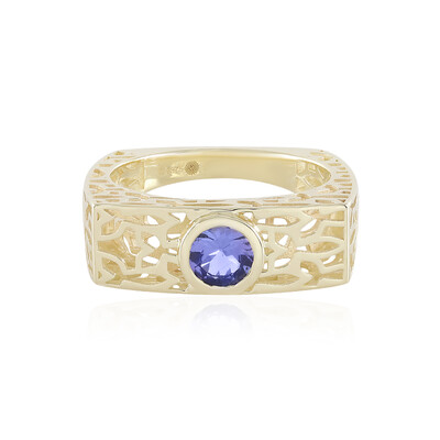 Anillo en oro con Tanzanita AAA (Ornaments by de Melo)