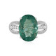 Anillo en plata con Fluorita verde