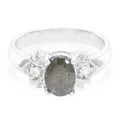 Anillo en plata con Labradorita
