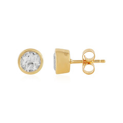 Pendientes en plata con Topacio blanco