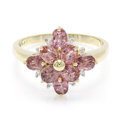 Anillo en oro con Zafiro Padparascha no calentado (AMAYANI)