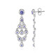Pendientes en plata con Tanzanita