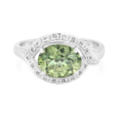 Anillo en plata con Topacio Kiwi