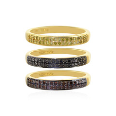 Anillo en plata con Diamante negro