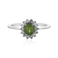 Anillo en plata con Demantoide de Rusia