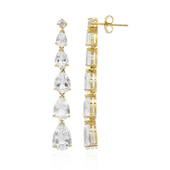 Pendientes en plata con Topacio blanco