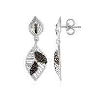 Pendientes en plata con Espinela negra