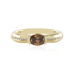 Anillo en oro con Diamante chocolate SI2 (de Melo)