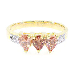 Anillo en oro con Zafiro Padparascha no calentado (AMAYANI)