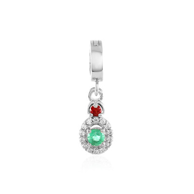 Colgante en plata con Esmeralda de Rusia