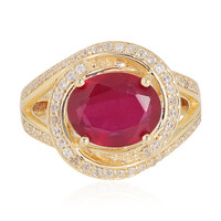 Anillo en plata con Rubí de Madagascar