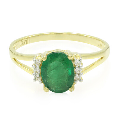 Anillo en plata con Esmeralda de Bahía