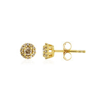 Pendientes en plata con Diamante champán PK