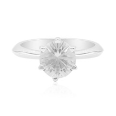 Anillo en plata con Topacio blanco