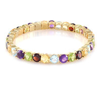 Brazalete en plata con Topacio azul cielo