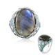 Anillo en plata con Labradorita azul de Maniry (Adela Silber)