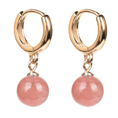 Pendientes en plata con Rodocrosita