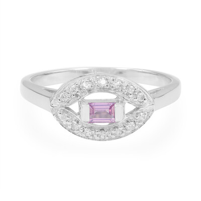 Anillo en plata con Zafiro rosado