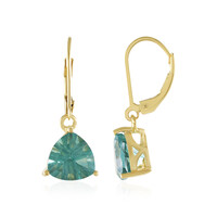 Pendientes en plata con Fluorita verde