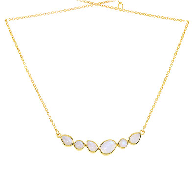 Collar en plata con Piedra de Luna arcoíris