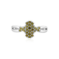 Anillo en plata con Diamante amarillo I2