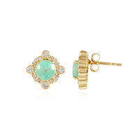 Pendientes en oro con Esmeralda de Rusia (AMAYANI)