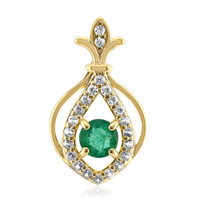 Colgante en plata con Esmeralda de Zambia