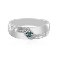 Anillo en plata con Diamante azul I3