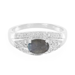 Anillo en plata con Espectrolita