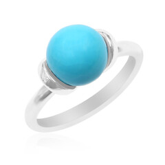 Anillo en plata con Turquesa bella durmiente (Anne Bever)