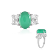 Anillo en plata con Ónix verde