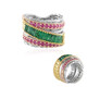Anillo en plata con Esmeralda de Zambia (Gems en Vogue)