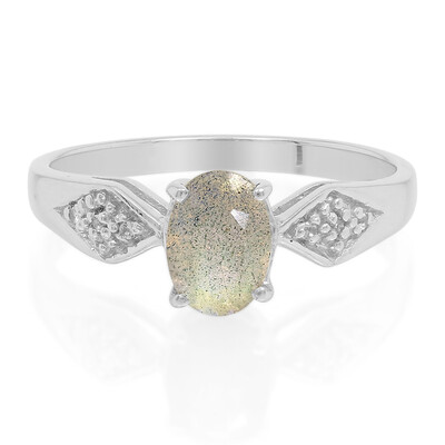 Anillo en plata con Labradorita