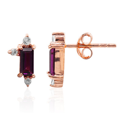 Pendientes en plata con Rodolita