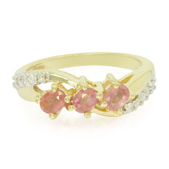 Anillo en oro con Zafiro Padparascha no calentado