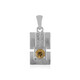 Colgante en plata con Zircón amarillo