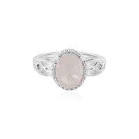 Anillo en plata con Cuarzo rosa