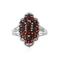 Anillo en plata con Granate de Mozambique