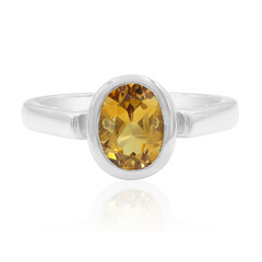 Anillo en plata con Citrino