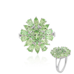 Anillo en plata con Tsavorita