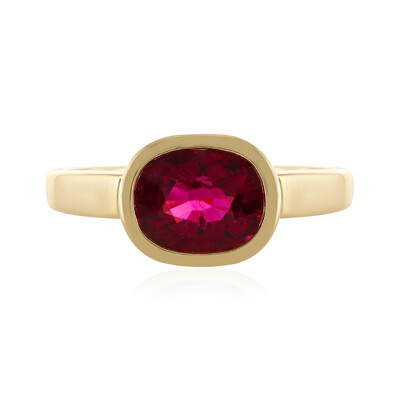 Anillo en oro con Rubelita de Brasil AAA (AMAYANI)