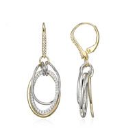 Pendientes en plata con Zircón (Adela Silber)