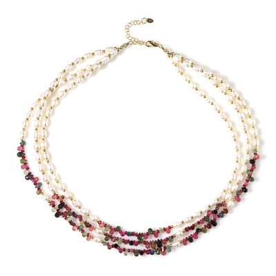 Collar en plata con Perla blanca Freshwater (Riya)