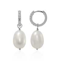 Pendientes en plata con Perla Freshwater