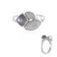 Anillo en plata con Piedra de luna azul (KM by Juwelo)