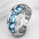 Anillo en plata con Topacio azul cielo (SAELOCANA)
