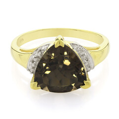 Anillo en plata con Cuarzo ahumado