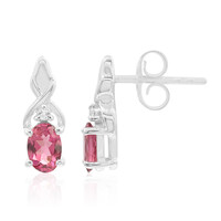Pendientes en plata con Turmalina rosa