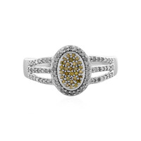 Anillo en plata con Diamante amarillo I4