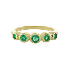 Anillo en oro con Esmeralda de Colombia